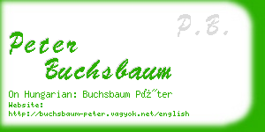 peter buchsbaum business card